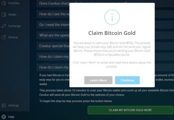 bitcoin gold claimen blockchain wallet